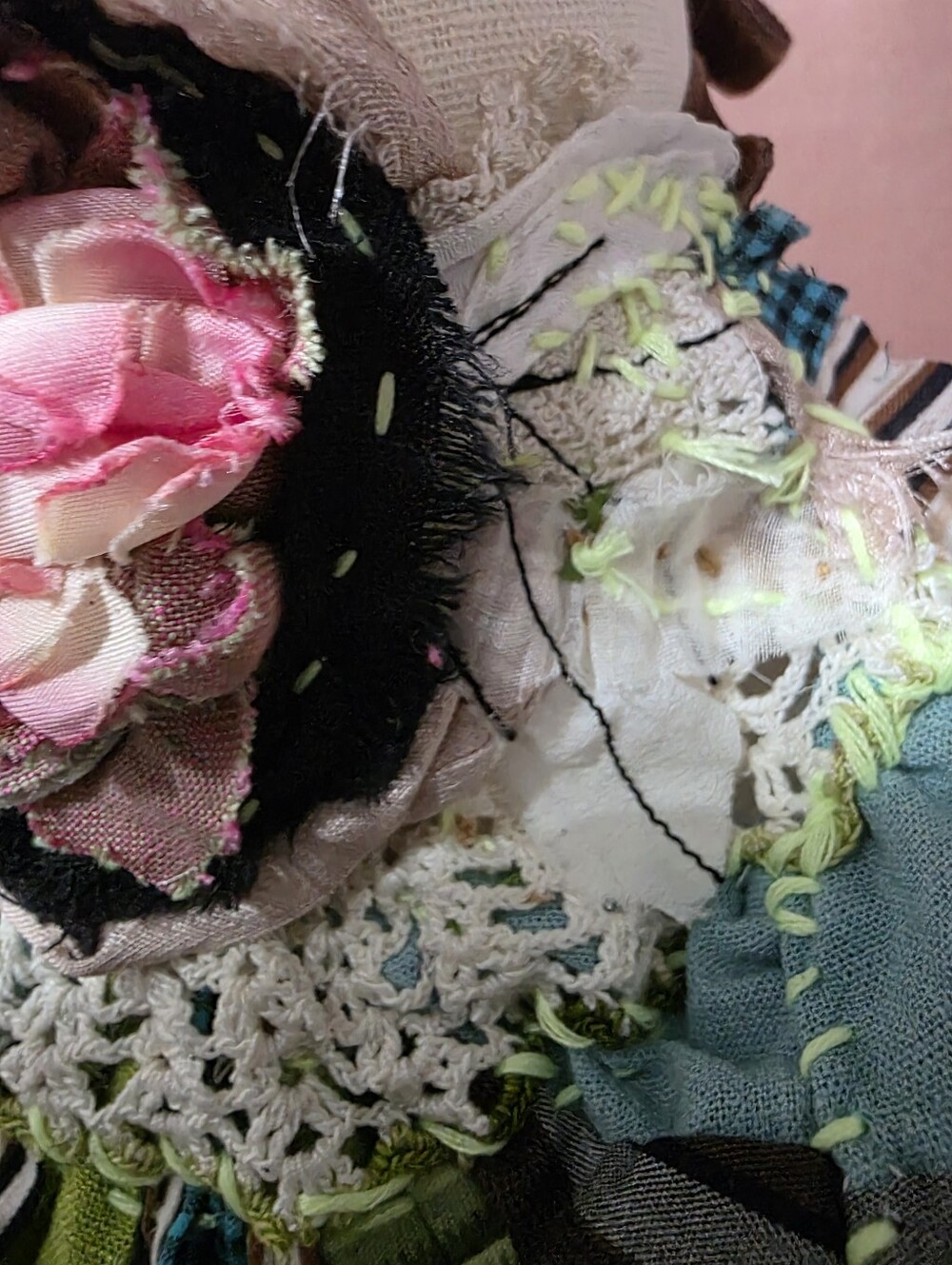 JABOT🩷MOSSIE ANNA ARTISAN DESIGN🩷OOAK NWT🩷VINTAGE TEXTILES - Picture 7 of 15
